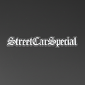 StreetCarSpecial die-cut vinyl sticker in blackletter gothic style